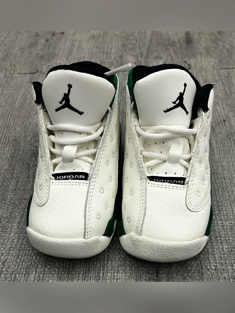 Jordan Air Jordan Toddler Sneakers 5C White Green Black Leather Lace Up